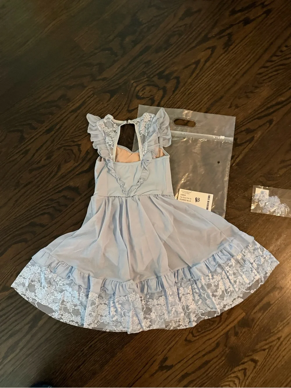 Weissman Pale Blue Lace & Tulle Dance Costume Dress